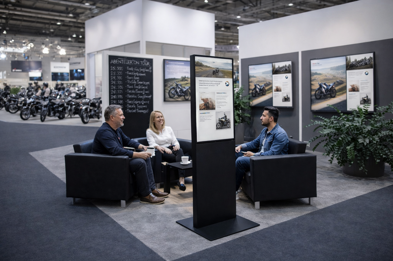 Digital-Signage-Stele-Fachmesse